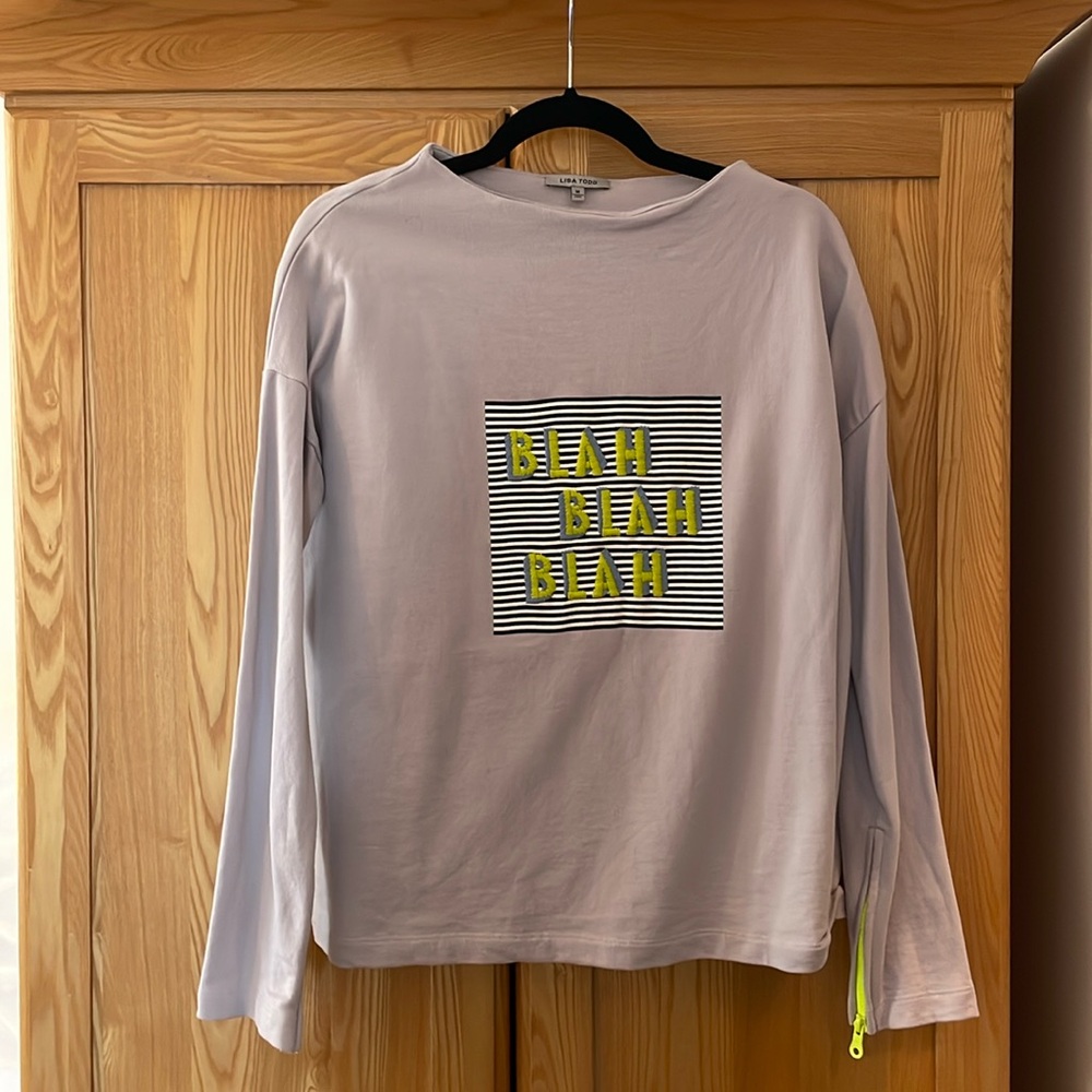 Lisa Todd Lavender Blah Blah Sweatshirt